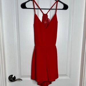 Revamped Vibrant Red Romper